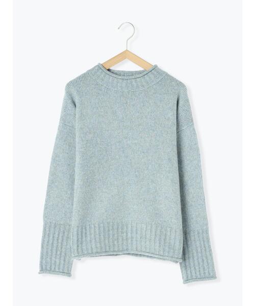 Samansa Mos2 blue(サマンサモスモスブルー)の「【帯電防止】もちもちニットプルオーバー(ニット/セーター・レディース・オフホワイト/サックスブルー/ピンク/ブルー/グリーン・F)」の21枚目の写真