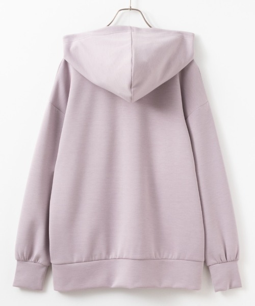 NAVY（ネイビー）の「NAVY きれい見えダンボールジップパーカー（パーカー・レディース・ブラック/ピンク/アイボリー/ライトベージュ・M/L/S/XL）」の15枚目の写真