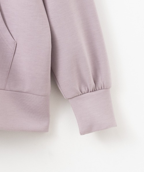 NAVY（ネイビー）の「NAVY きれい見えダンボールジップパーカー（パーカー・レディース・ブラック/ピンク/アイボリー/ライトベージュ・M/L/S/XL）」の17枚目の写真