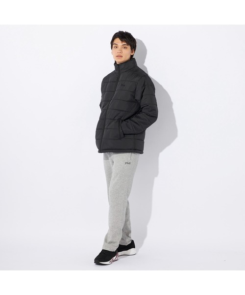 FILA(フィラ)の「FILA フィラ ブランド ロゴ 軽量 厚手 中綿 スタンドジャケット ジャンパー(ブルゾン・メンズ・パープル/ネイビー/ブラック/カーキ・M/L/LL)」の6枚目の写真