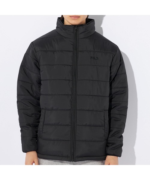 FILA(フィラ)の「FILA フィラ ブランド ロゴ 軽量 厚手 中綿 スタンドジャケット ジャンパー(ブルゾン・メンズ・パープル/ネイビー/ブラック/カーキ・M/L/LL)」の8枚目の写真