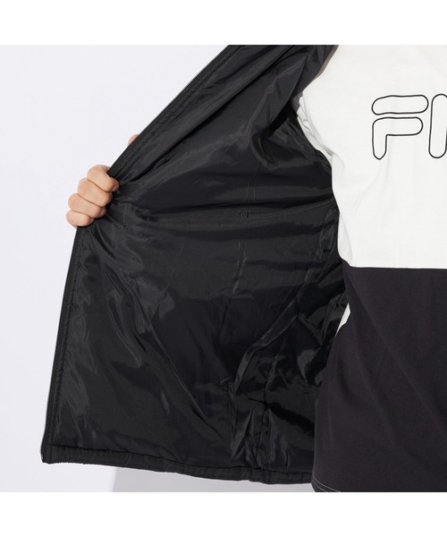FILA(フィラ)の「FILA フィラ ブランド ロゴ 軽量 厚手 中綿 スタンドジャケット ジャンパー(ブルゾン・メンズ・パープル/ネイビー/ブラック/カーキ・M/L/LL)」の13枚目の写真