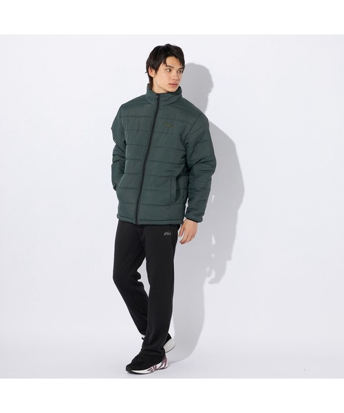 FILA(フィラ)の「FILA フィラ ブランド ロゴ 軽量 厚手 中綿 スタンドジャケット ジャンパー(ブルゾン・メンズ・パープル/ネイビー/ブラック/カーキ・M/L/LL)」の15枚目の写真