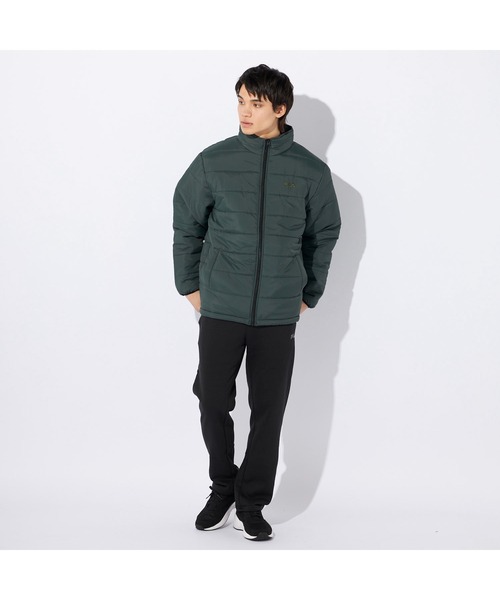FILA(フィラ)の「FILA フィラ ブランド ロゴ 軽量 厚手 中綿 スタンドジャケット ジャンパー(ブルゾン・メンズ・パープル/ネイビー/ブラック/カーキ・M/L/LL)」の16枚目の写真