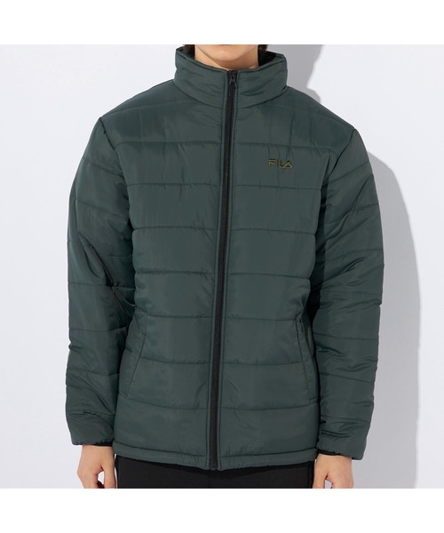 FILA(フィラ)の「FILA フィラ ブランド ロゴ 軽量 厚手 中綿 スタンドジャケット ジャンパー(ブルゾン・メンズ・パープル/ネイビー/ブラック/カーキ・M/L/LL)」の17枚目の写真