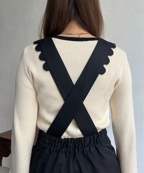 prose verse（プロズヴェール）の「スカラップサスペンダーパンツ（サロペット/オーバーオール・レディース・ブラック・MEDIUM/LARGE）」の13枚目の写真