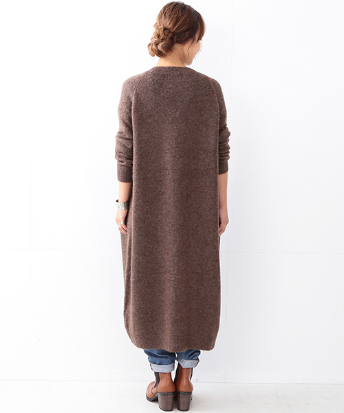 Ray BEAMS(レイビームス)の「■Ray BEAMS / ロング ガウン コーディガン(カーディガン/ボレロ・レディース・ダークブラウン/ライトブルー/ベージュ・ONE SIZE)」の20枚目の写真