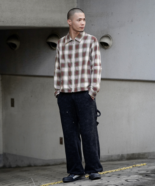 セール】【JIEDA / ジエダ】CHECK ZIP SHIRT（シャツ/ブラウス