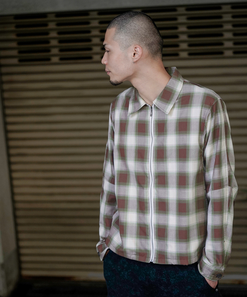 セール】【JIEDA / ジエダ】CHECK ZIP SHIRT（シャツ/ブラウス