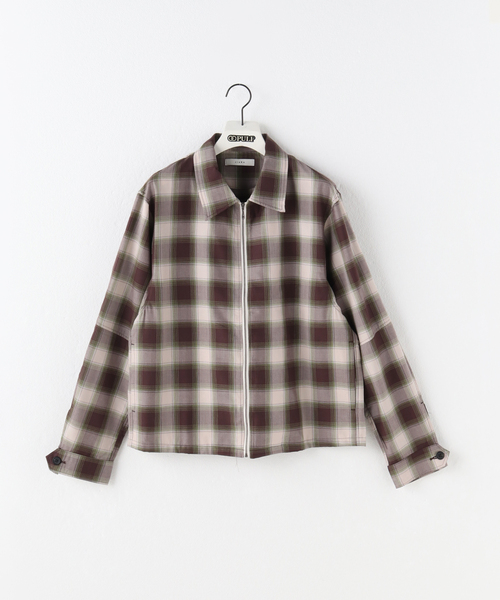セール】【JIEDA / ジエダ】CHECK ZIP SHIRT（シャツ/ブラウス