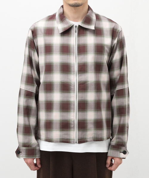 セール】【JIEDA / ジエダ】CHECK ZIP SHIRT（シャツ/ブラウス