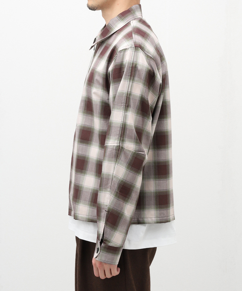 セール】【JIEDA / ジエダ】CHECK ZIP SHIRT（シャツ/ブラウス
