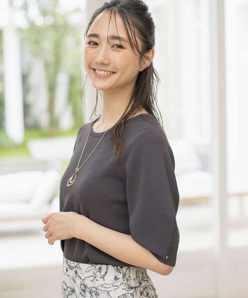 ANY SIS（エニィスィス）の「【洗える】コクーンスリーブ ニット（ニット/セーター・レディース・ライトイエロー系/グレー系/アイボリー系/ピンク系/ライトグリーン系・2）」の2枚目の写真