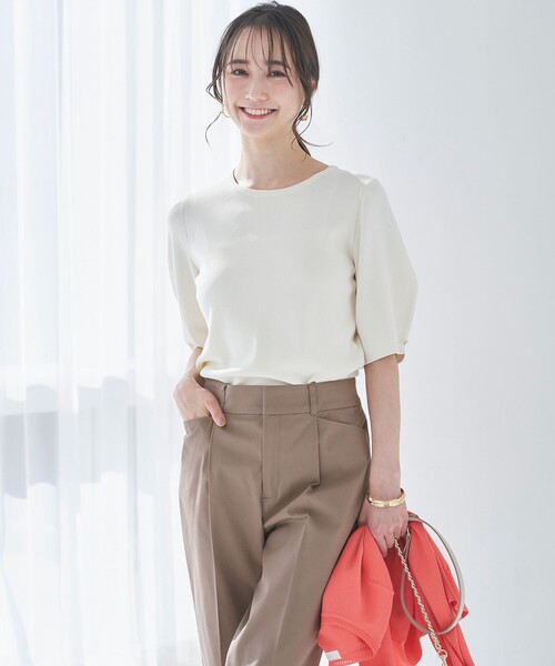 ANY SIS（エニィスィス）の「【洗える】コクーンスリーブ ニット（ニット/セーター・レディース・ライトイエロー系/グレー系/アイボリー系/ピンク系/ライトグリーン系・2）」の12枚目の写真