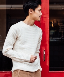 SHIPS | SC: SHIPS（シップス） 9ゲージ ランダム/アラン クルーネック ニット□一部予約商品(ニット/セーター)