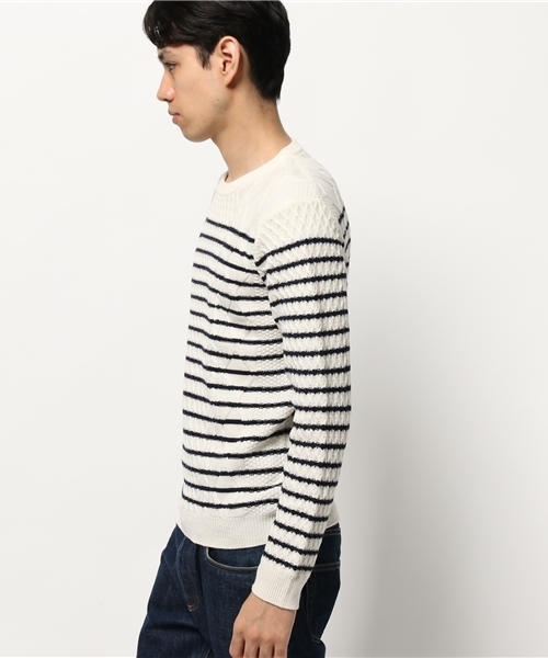 SHIPS(シップス)の「SC: SHIPS(シップス) 9ゲージ ランダム/アラン クルーネック ニット■(ニット/セーター・メンズ・オフホワイト/ホワイト/ブラック/レッド/ネイビー/ダークブルー/グリーン/グレー/ブルー/ワインレッド/ホワイト系その他・LARGE/X-LARGE/MEDIUM/SMALL)」の14枚目の写真