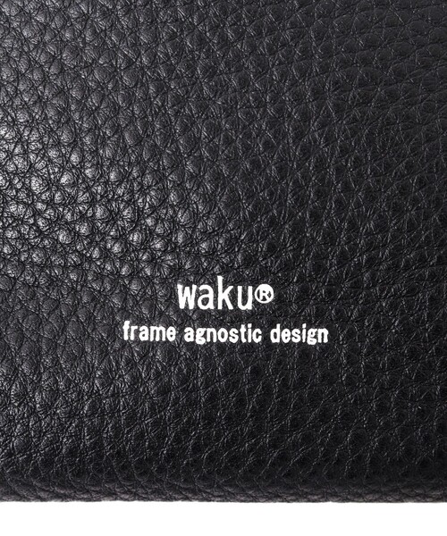 waku（ワク）の「【waku/ワク】レザー巾着ミニショルダーバッグ (WK-0030)（ショルダーバッグ・メンズ・ブラック・FREE）」の5枚目の写真