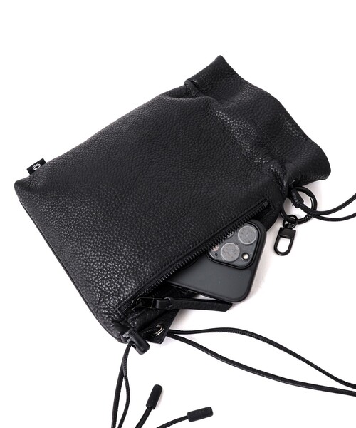 waku（ワク）の「【waku/ワク】レザー巾着ミニショルダーバッグ (WK-0030)（ショルダーバッグ・メンズ・ブラック・FREE）」の10枚目の写真