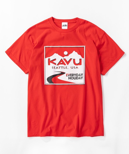 KAVU（カブー）の「KAVU/カブーEveryday Holyday Tee/エブリデイホリデイティー（Tシャツ/カットソー・メンズ・ネイビー/ロイヤルブルー/ホワイト/レッド/チョコ・MEDIUM/LARGE/X-LARGE）」の5枚目の写真