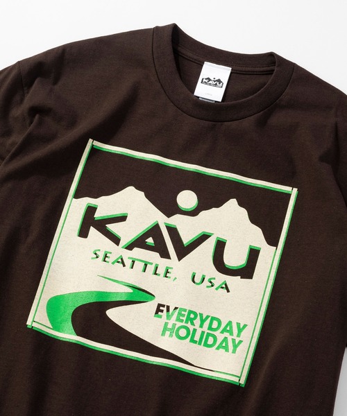 KAVU（カブー）の「KAVU/カブーEveryday Holyday Tee/エブリデイホリデイティー（Tシャツ/カットソー・メンズ・ネイビー/ロイヤルブルー/ホワイト/レッド/チョコ・MEDIUM/LARGE/X-LARGE）」の18枚目の写真