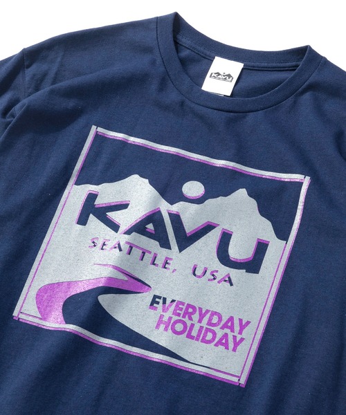KAVU（カブー）の「KAVU/カブーEveryday Holyday Tee/エブリデイホリデイティー（Tシャツ/カットソー・メンズ・ネイビー/ロイヤルブルー/ホワイト/レッド/チョコ・MEDIUM/LARGE/X-LARGE）」の14枚目の写真