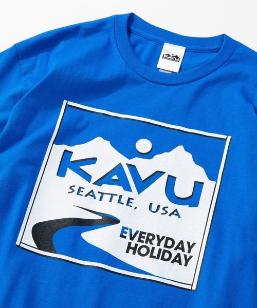 KAVU（カブー）の「KAVU/カブーEveryday Holyday Tee/エブリデイホリデイティー（Tシャツ/カットソー・メンズ・ネイビー/ロイヤルブルー/ホワイト/レッド/チョコ・MEDIUM/LARGE/X-LARGE）」の11枚目の写真