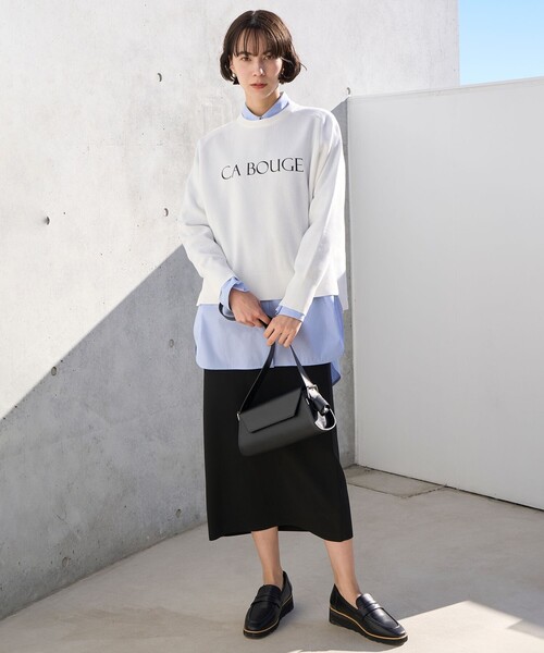 UNFILO（アンフィーロ）の「ミラノリブニットスカート（スカート・レディース・ブラック系/カーキ系・LARGE/MEDIUM/SMALL）」の6枚目の写真