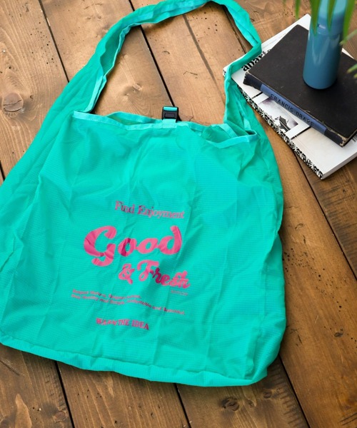 BAYFLOW（ベイフロー）の「TYPOポケッタブルトート（エコバッグ/サブバッグ・レディース・カーキ/グレー/グリーン/オレンジ/パープル・0）」の4枚目の写真