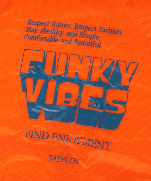 BAYFLOW（ベイフロー）の「TYPOポケッタブルトート（エコバッグ/サブバッグ・レディース・カーキ/グレー/グリーン/オレンジ/パープル・0）」の13枚目の写真