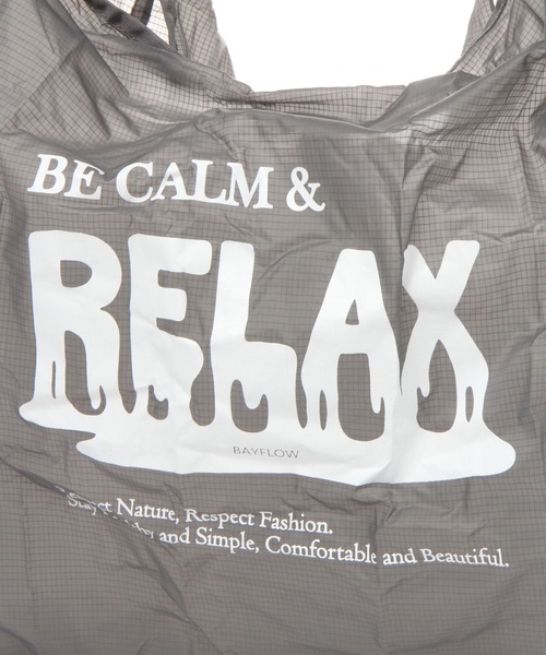 BAYFLOW（ベイフロー）の「TYPOポケッタブルトート（エコバッグ/サブバッグ・レディース・カーキ/グレー/グリーン/オレンジ/パープル・0）」の9枚目の写真