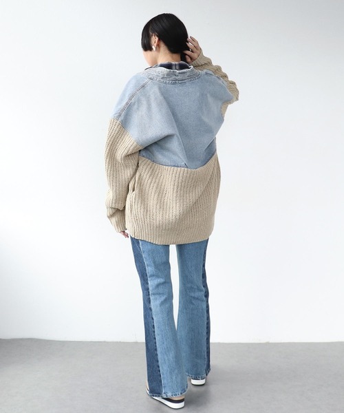 Three Four Time（ｽﾘｰﾌｫｰﾀｲﾑ）の「デニムドッキングネップニット