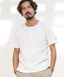 mt8902- half sleeve thermal henley cut&sewn Tシャツ