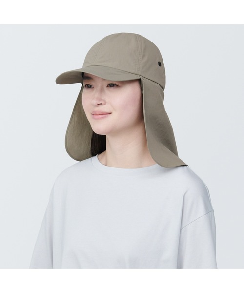 無印良品（ムジルシリョウヒン）の「ＵＶカット　日陰を持ち歩く　キャップ（キャップ・レディース・ベージュ系1・56.5-59cm）」の7枚目の写真
