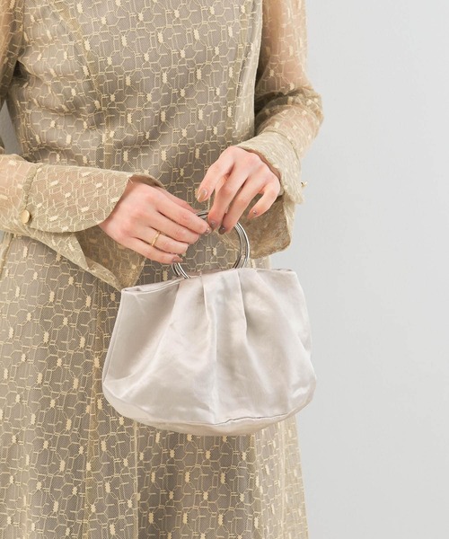 kaene(カエン)の「kaene リングハンドルバッグ(ハンドバッグ・レディース・ベージュ系その他/ブラック・FREE)」の3枚目の写真