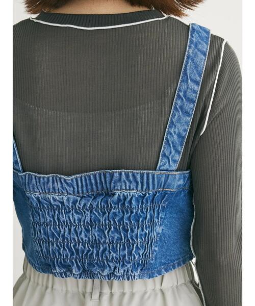 Green　Parks（グリーンパークス）の「デニムビスチェ（ベスト・レディース・ワンウォッシュ/ライトインディゴブルー・FREE）」の22枚目の写真