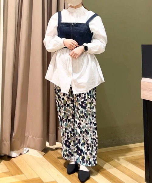 Green　Parks（グリーンパークス）の「デニムビスチェ（ベスト・レディース・ワンウォッシュ/ライトインディゴブルー・FREE）」の9枚目の写真