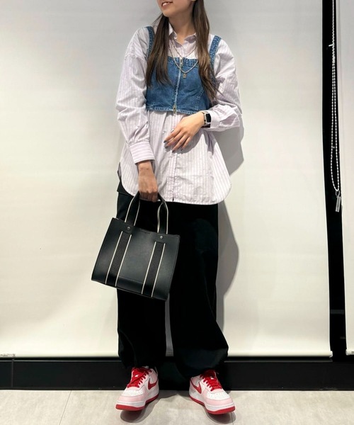 Green　Parks（グリーンパークス）の「デニムビスチェ（ベスト・レディース・ワンウォッシュ/ライトインディゴブルー・FREE）」の6枚目の写真