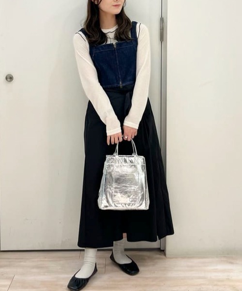 Green　Parks（グリーンパークス）の「デニムビスチェ（ベスト・レディース・ワンウォッシュ/ライトインディゴブルー・FREE）」の12枚目の写真