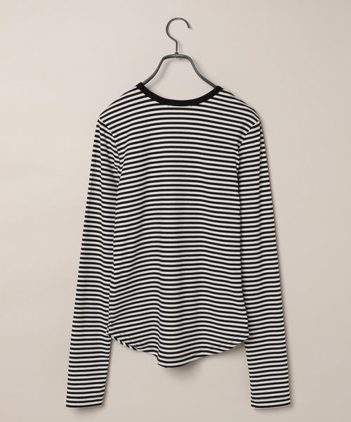 JEANASIS(ジーナシス)の「スムーステレコUネックLS 2/115480(Tシャツ/カットソー・レディース・ブラック系その他/ホワイト/ブラック・FREE)」の8枚目の写真