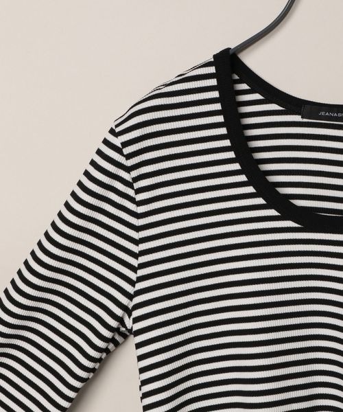 JEANASIS(ジーナシス)の「スムーステレコUネックLS 2/115480(Tシャツ/カットソー・レディース・ブラック系その他/ホワイト/ブラック・FREE)」の10枚目の写真