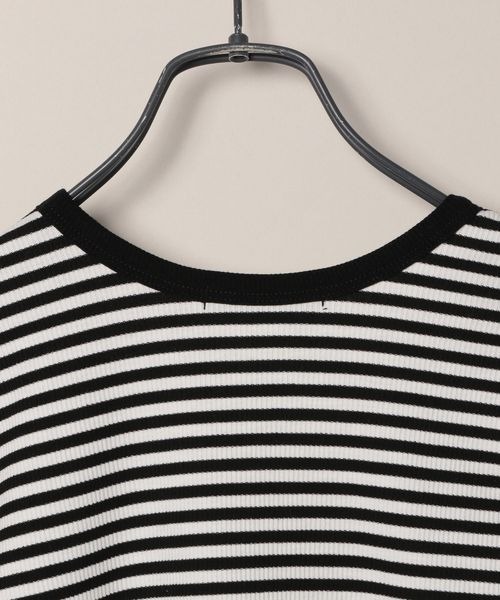 JEANASIS(ジーナシス)の「スムーステレコUネックLS 2/115480(Tシャツ/カットソー・レディース・ブラック系その他/ホワイト/ブラック・FREE)」の13枚目の写真