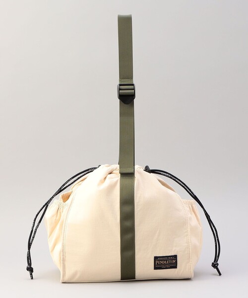 PENDLETON（ペンドルトン）の「【WEB限定】稲葉真理恵さんコラボ  PENDLETON ペンドルトン DRAW 2WAY BAG Design produced by MARIE INABA 巾着 ワンハンドル 2way バッグ（ショルダーバッグ・レディース・ブラック/オフホワイト/オリーブ・FREE）」の11枚目の写真