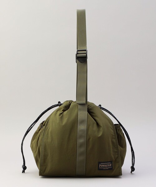 PENDLETON（ペンドルトン）の「【WEB限定】稲葉真理恵さんコラボ  PENDLETON ペンドルトン DRAW 2WAY BAG Design produced by MARIE INABA 巾着 ワンハンドル 2way バッグ（ショルダーバッグ・レディース・ブラック/オフホワイト/オリーブ・FREE）」の13枚目の写真