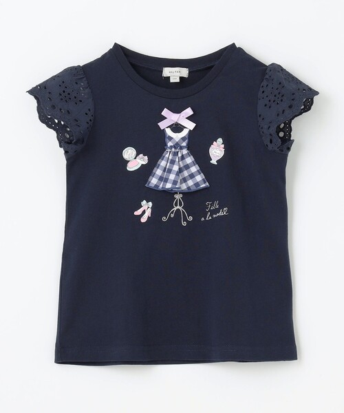 ANY(エニィ)の「ドレス アップリケ Tシャツ(Tシャツ/カットソー・キッズ・ホワイト系/ネイビー系・100/110/130/90/120)」の15枚目の写真