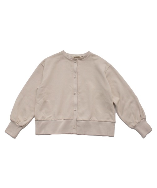 NIMES（ニーム）の「パールボタンカーディガン（カーディガン/ボレロ・レディース・ベージュ/ネイビー/グレー・FREE）」の4枚目の写真