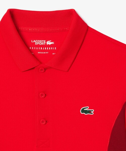LACOSTE（ラコステ）の「『ノバク・ジョコビッチ』サイド切り替えウルトラドライポロシャツ（ポロシャツ・メンズ・ライトブルー/レッド/グリーン/ロイヤルブルー・2/4/3/5）」の8枚目の写真