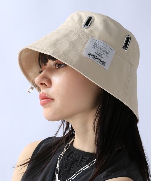 JEANASIS（ジーナシス）の「ZIPデザインHAT/118060（ハット・レディース・オフホワイト/ブラック・FREE）」の21枚目の写真