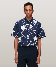 ラージトロピカルプリントショートスリーブシャツ