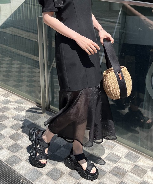 one after another NICE CLAUP（ワンアフターアナザーナイスクラップ）の「厚底スポーツサンダル（サンダル・レディース・アイボリー/ブラック/ホワイト・S/M/L）」の8枚目の写真