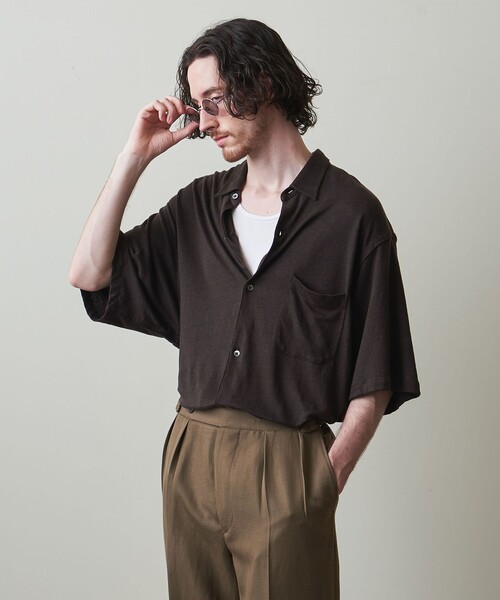 【新品・タグ付き】　steven alan リネン ショートスリーブ シャツ Steven Alan（スティーブンアラン）の「＜Steven Alan＞ リネン